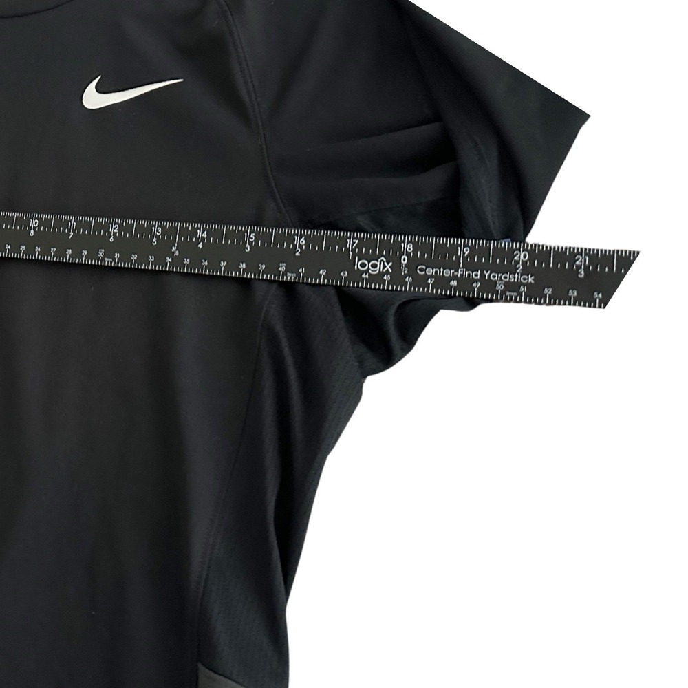 Nike Dri-FIT Men's M Black Gray Panel Long Sleeve Training Shirt 677638-010 - Picture 9 of 11